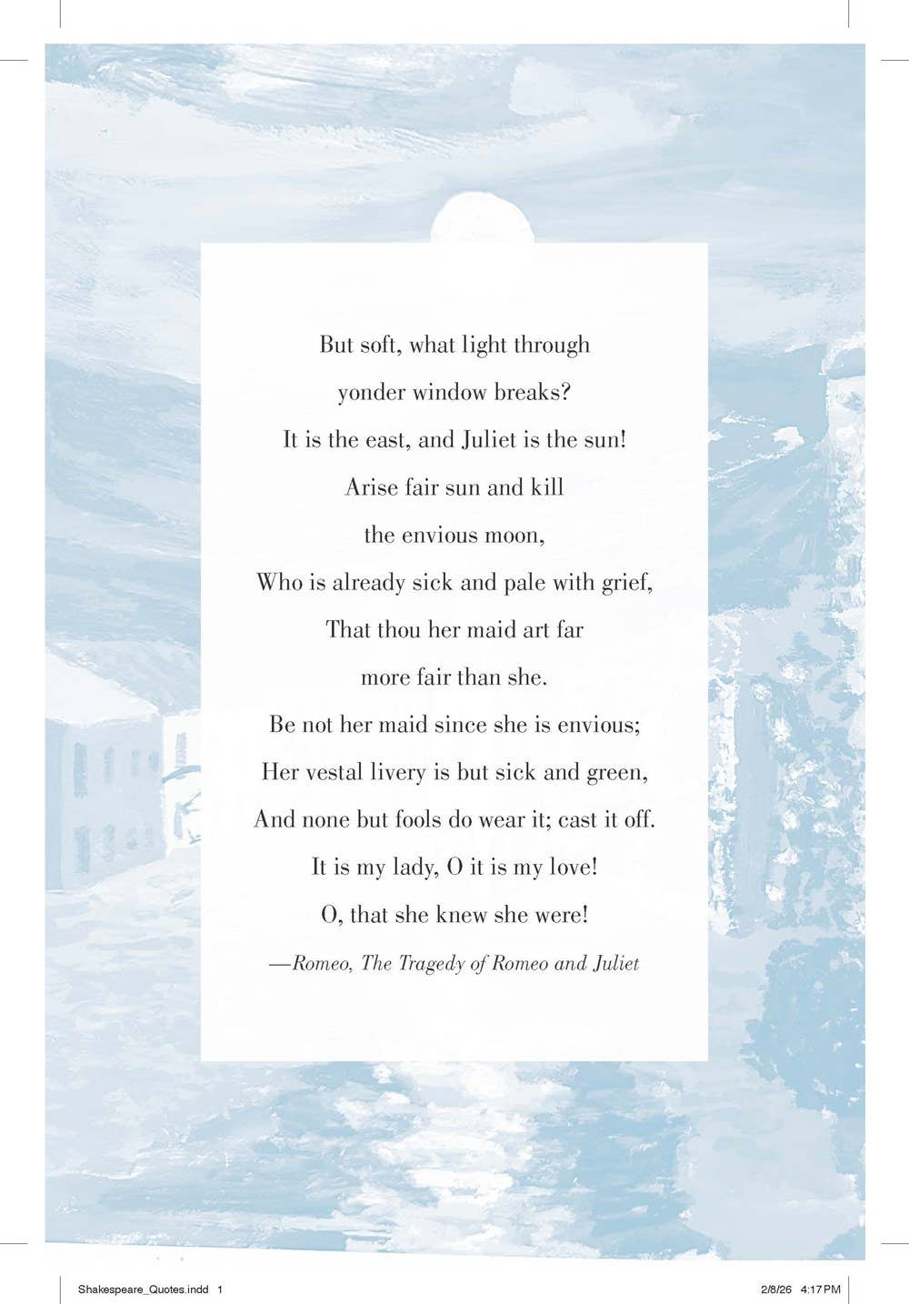 Romeo and Juliet and Other Verse