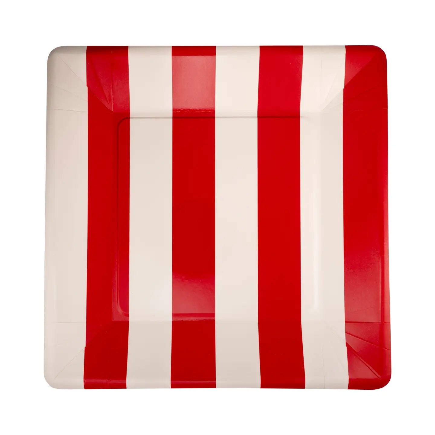 Red and Pink Striped 11" Plate