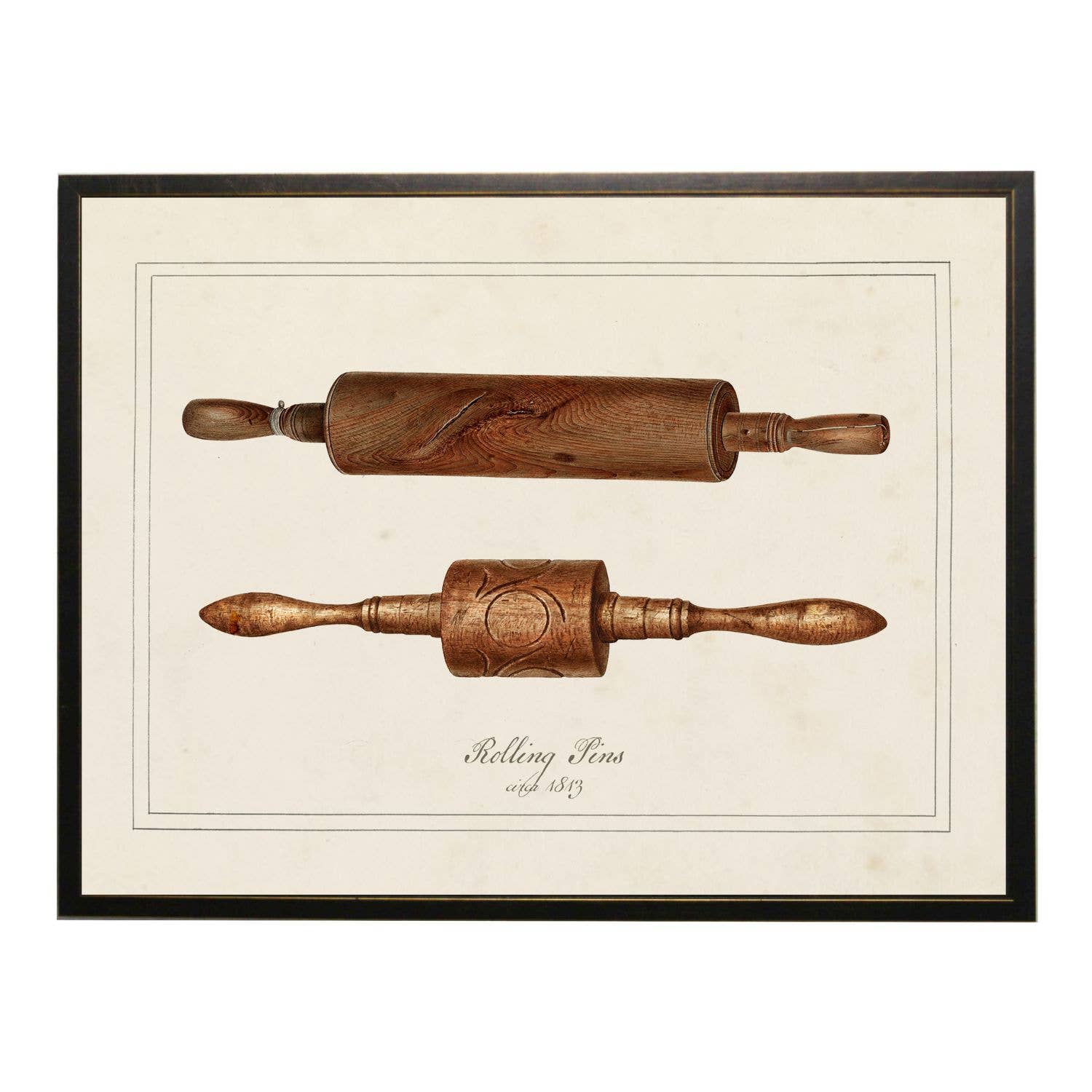 Watercolor Rolling Pins Painting