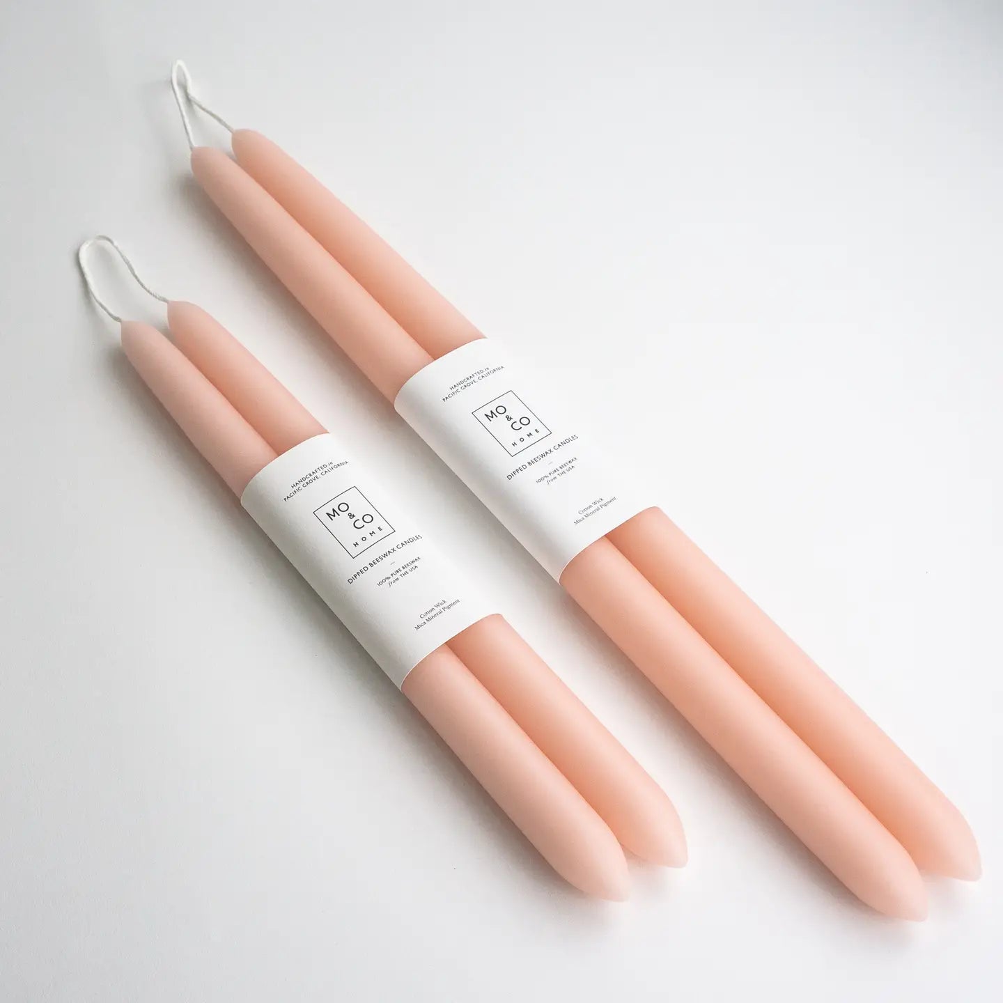 Beeswax Dipped Candles -Pink Rose