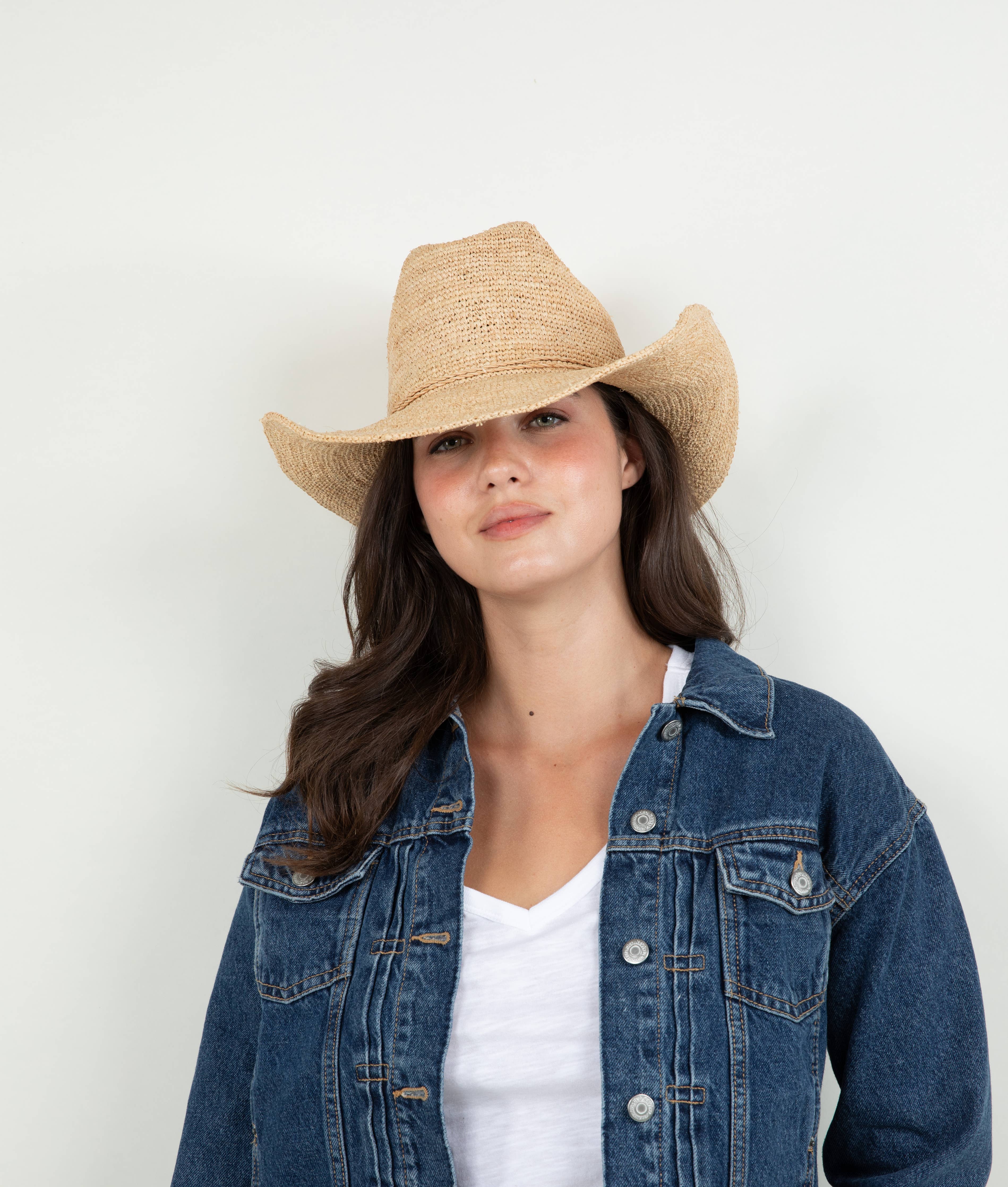 Western Cattleman Raffia Hat