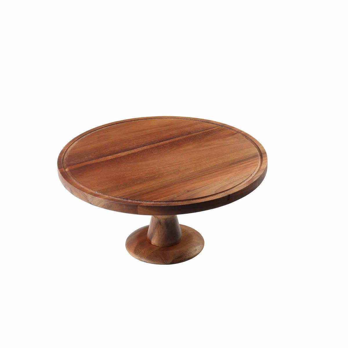 Acacia Cake Stand with Dome