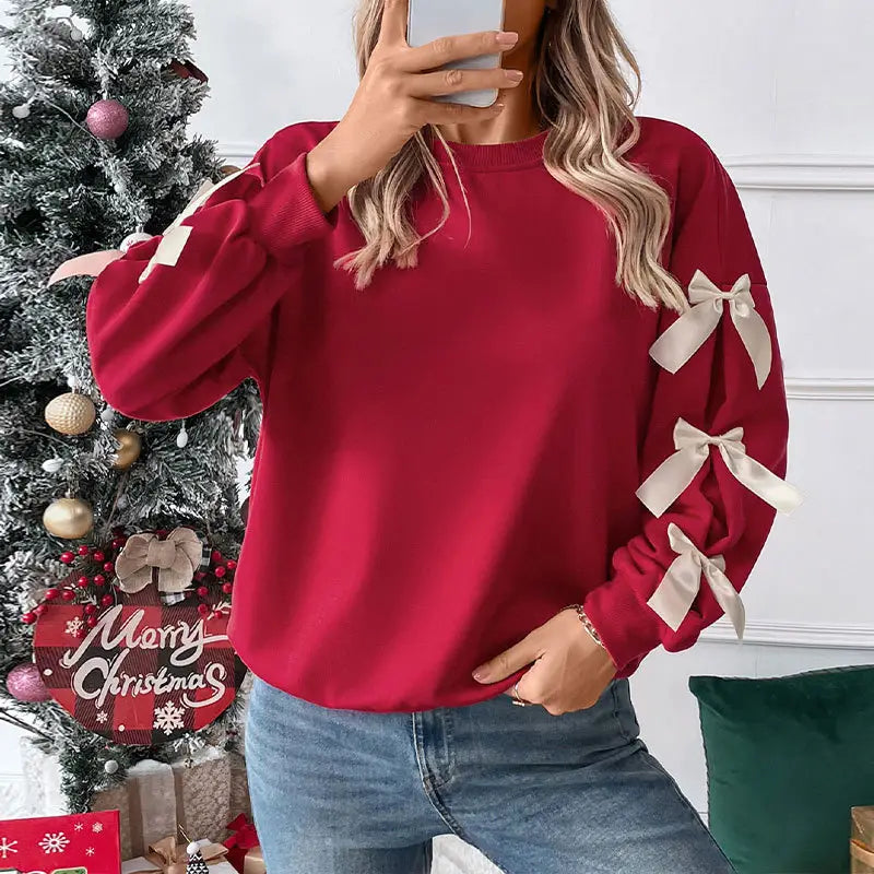 Bow Sleeve Sweatshirt