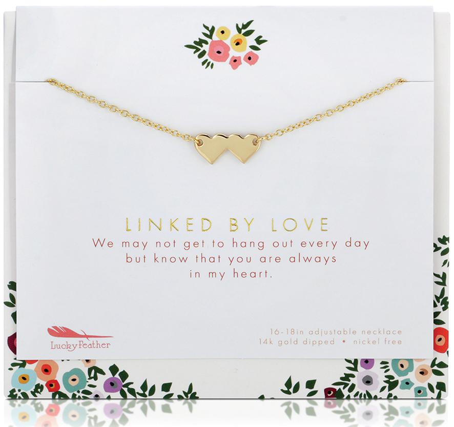 Friend/Family Necklace + Card/env - LINKED BY LOVE