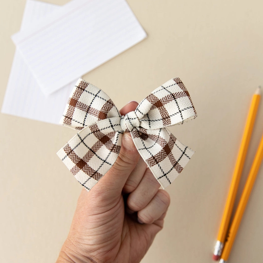 Schoolgirl Plaid | Pigtail Set - Ribbon Bow