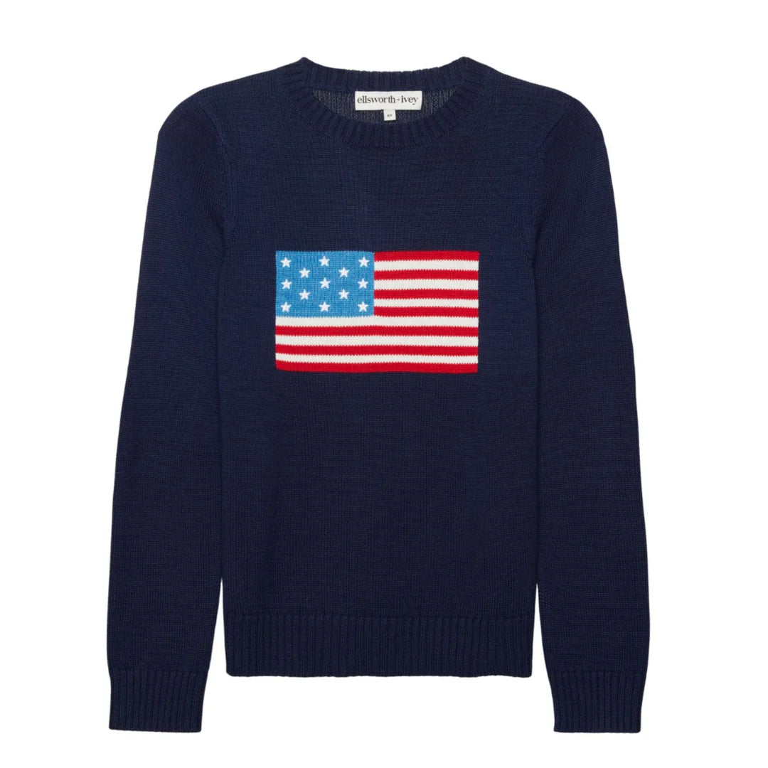 Classic Crew American Flag Navy
