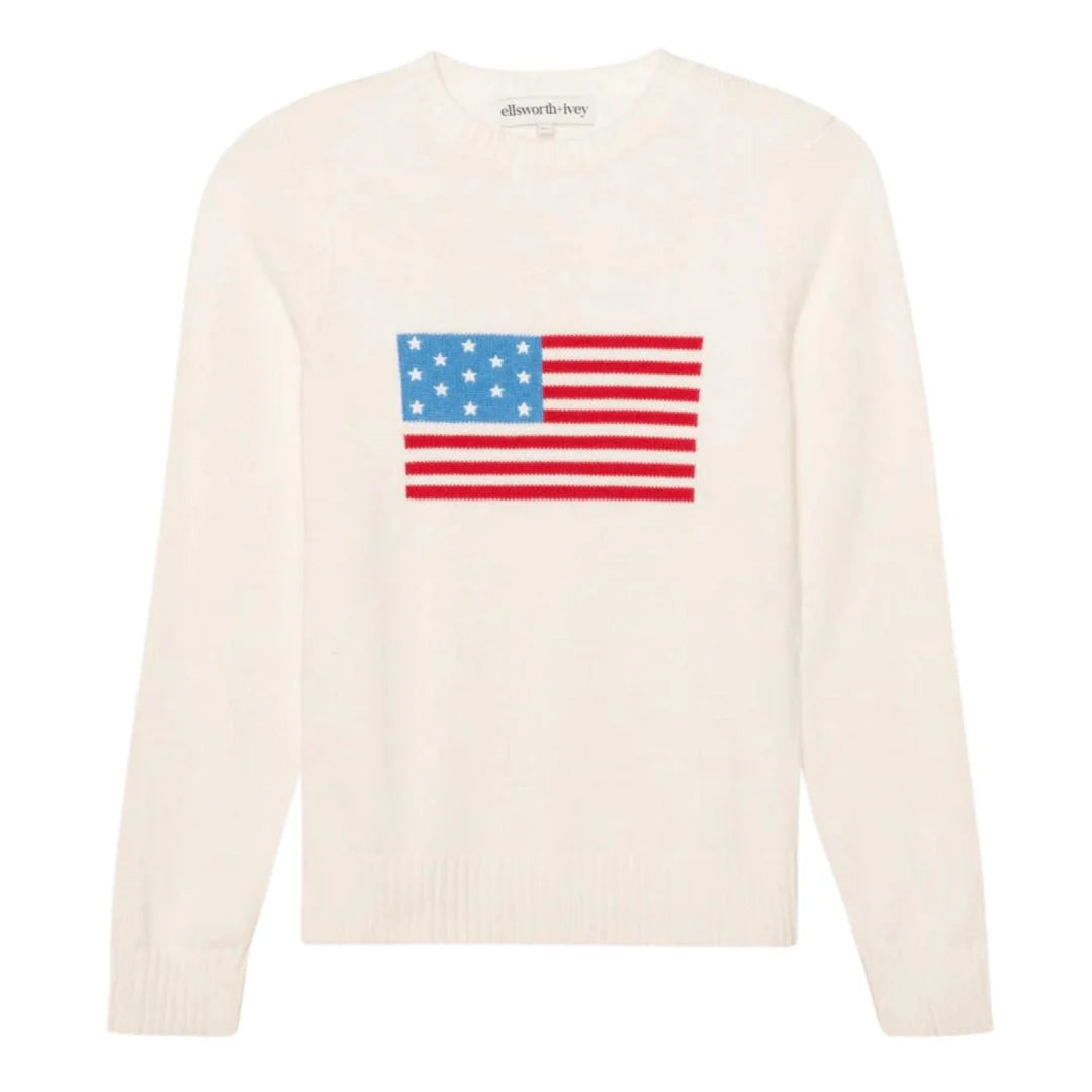 Classic Crew American Flag Ivory