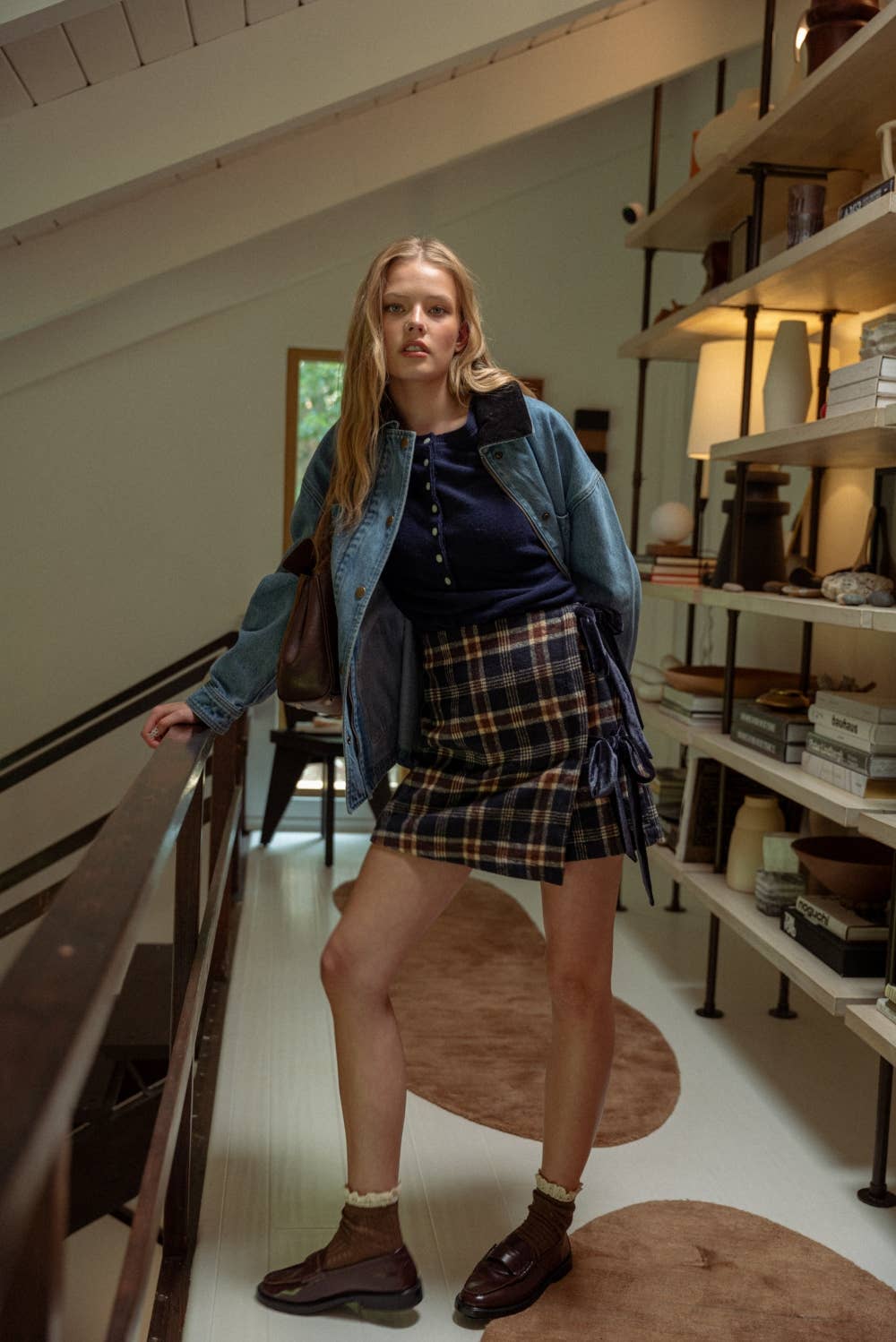 Corduroy Collar Denim Utility Jacket