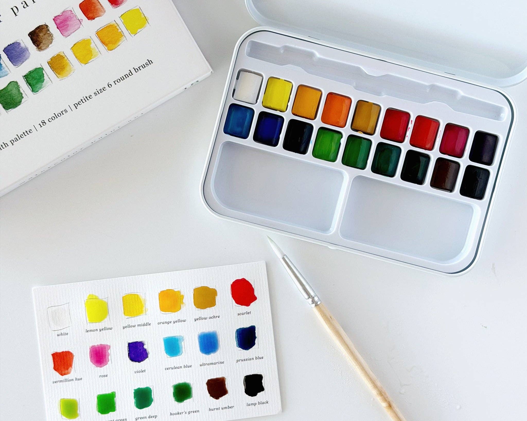 Watercolor Paint Set with Brush