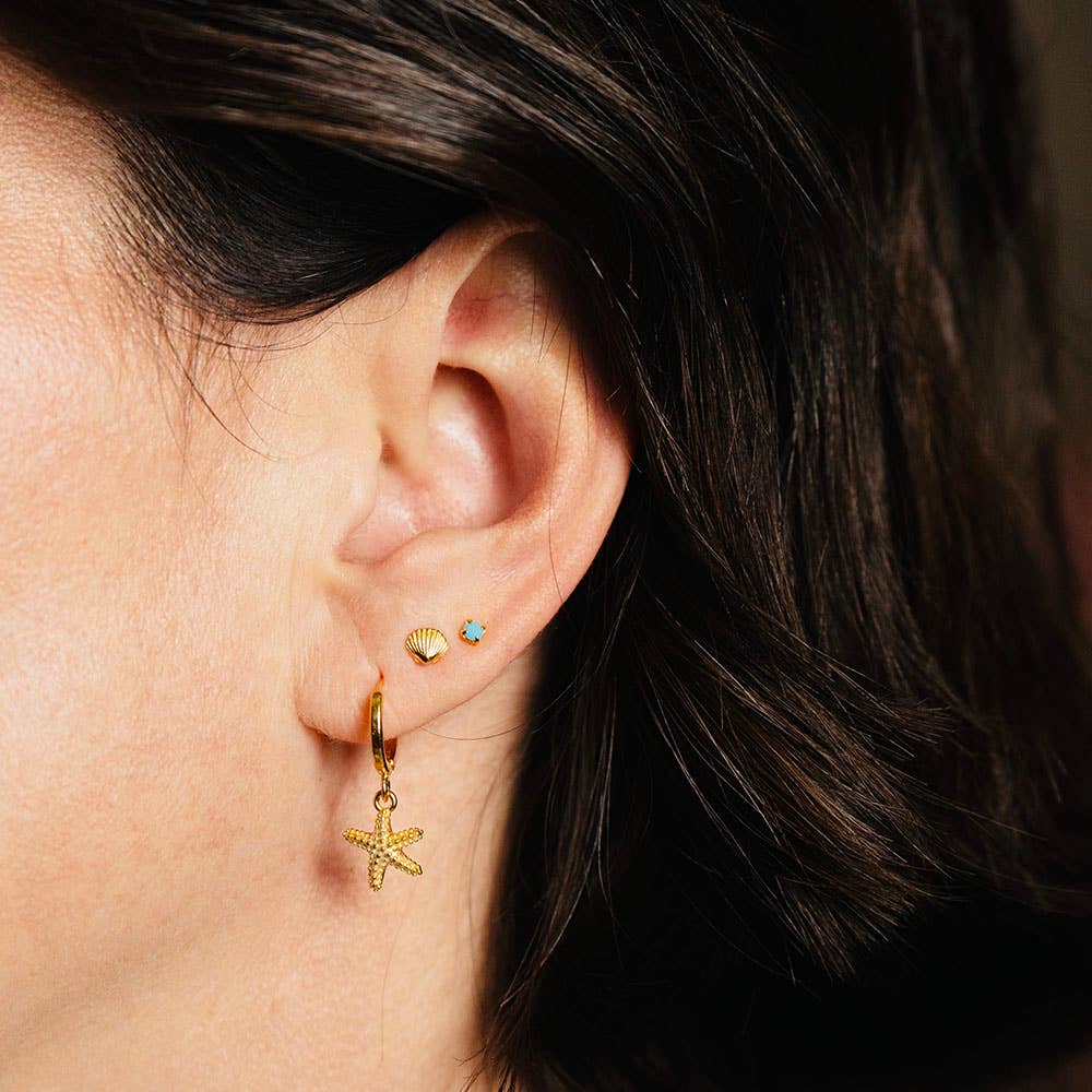 Tiny Shell Stud Earrings
