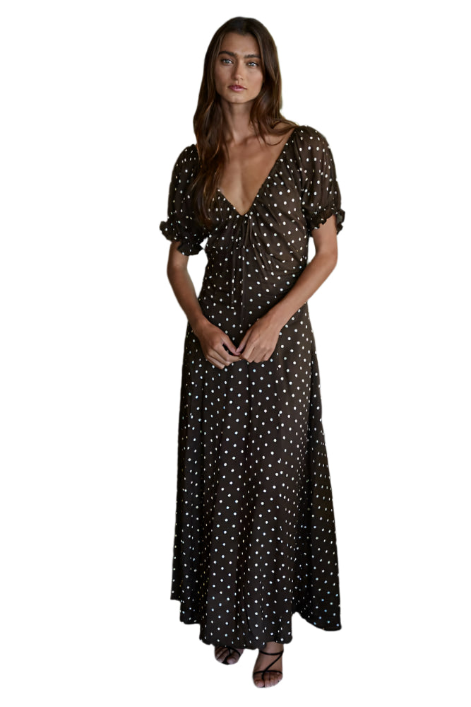 Polka Dot Print Long Dress