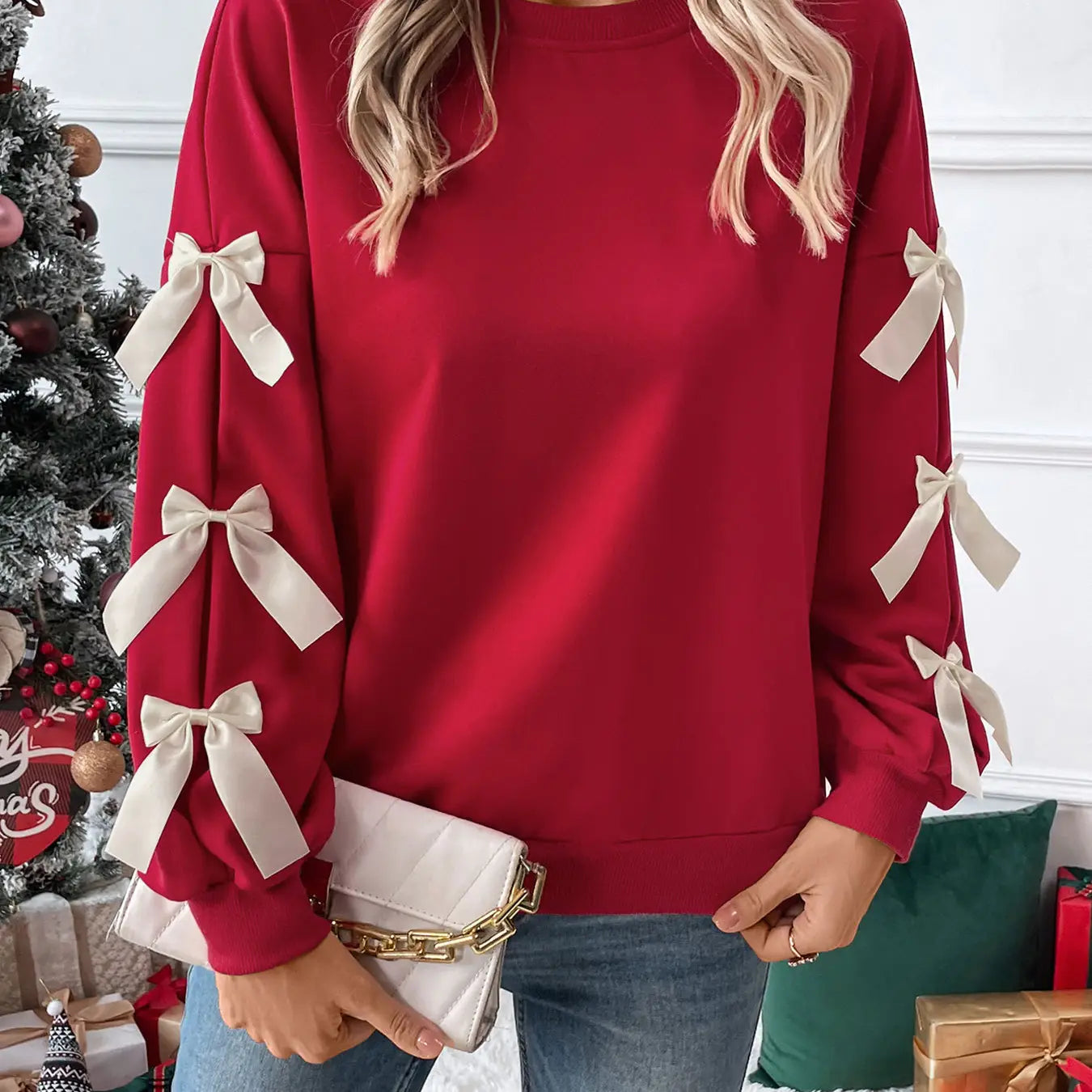 Bow Sleeve Sweatshirt