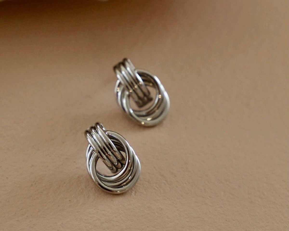 Trinity Knot Studs Silver