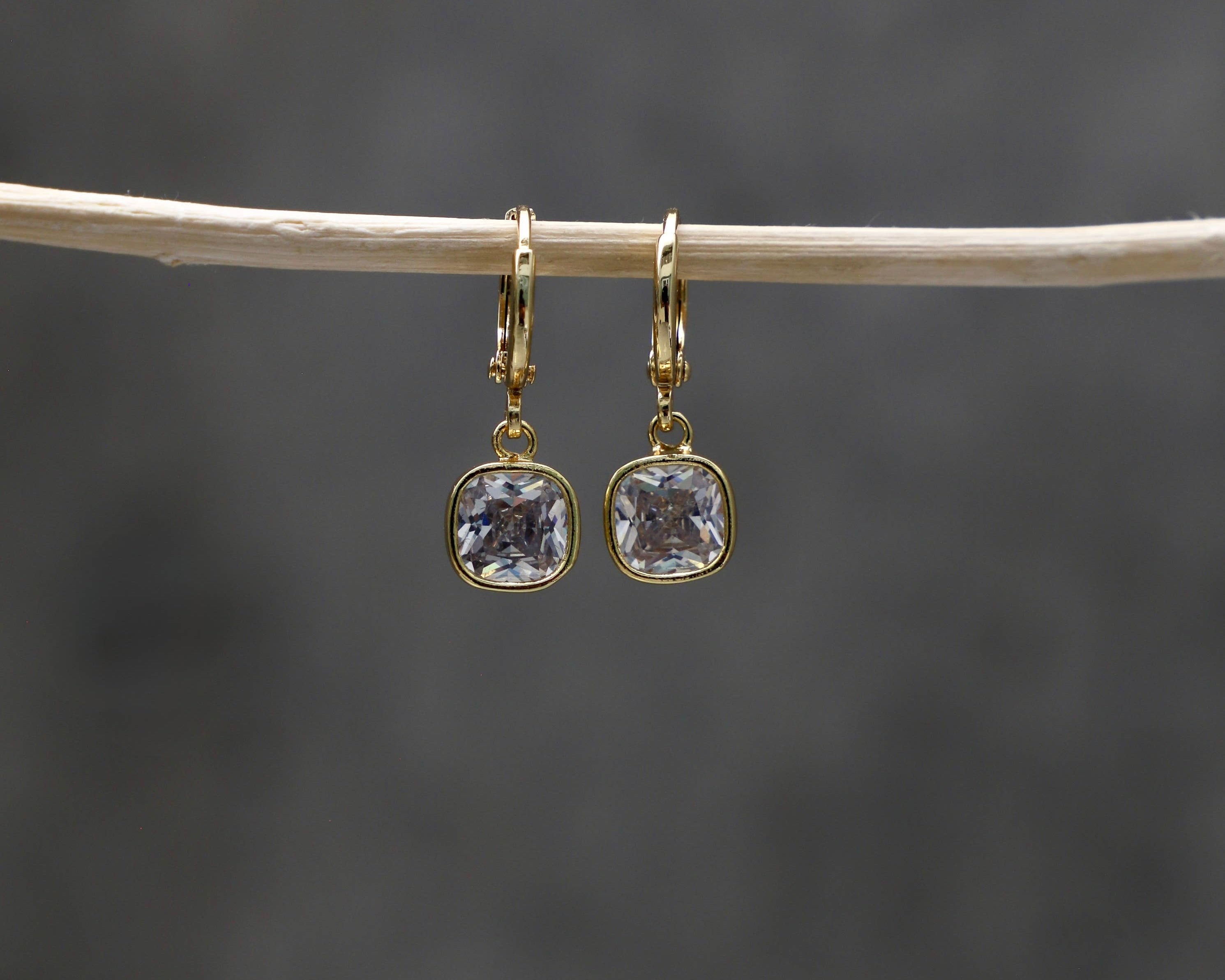Isla Square Drop Earrings