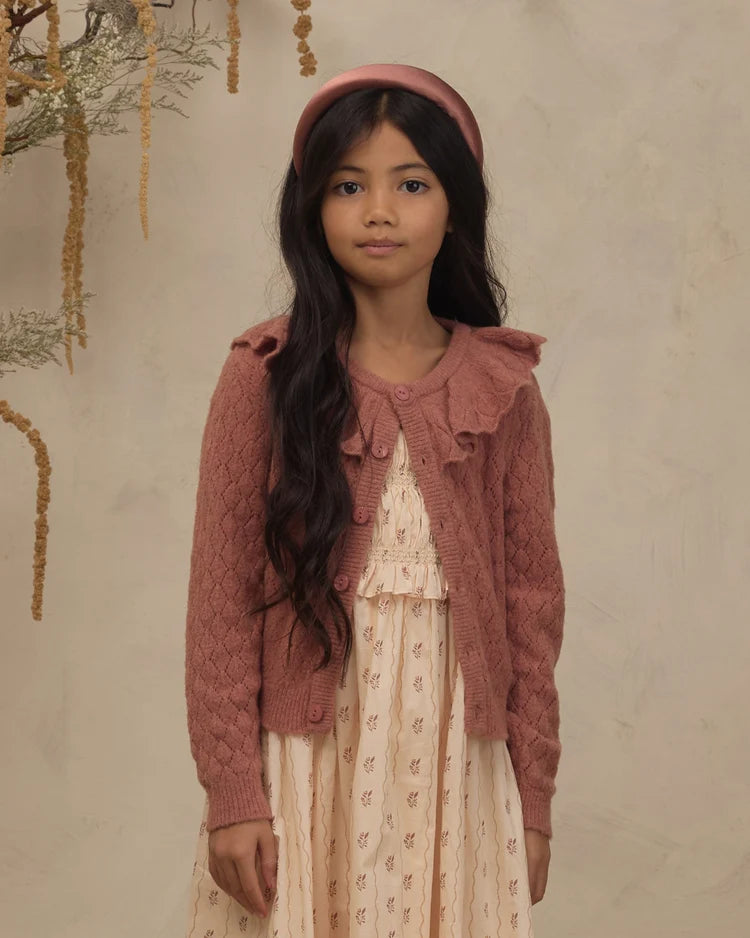 Ruffle Cardigan Sweater