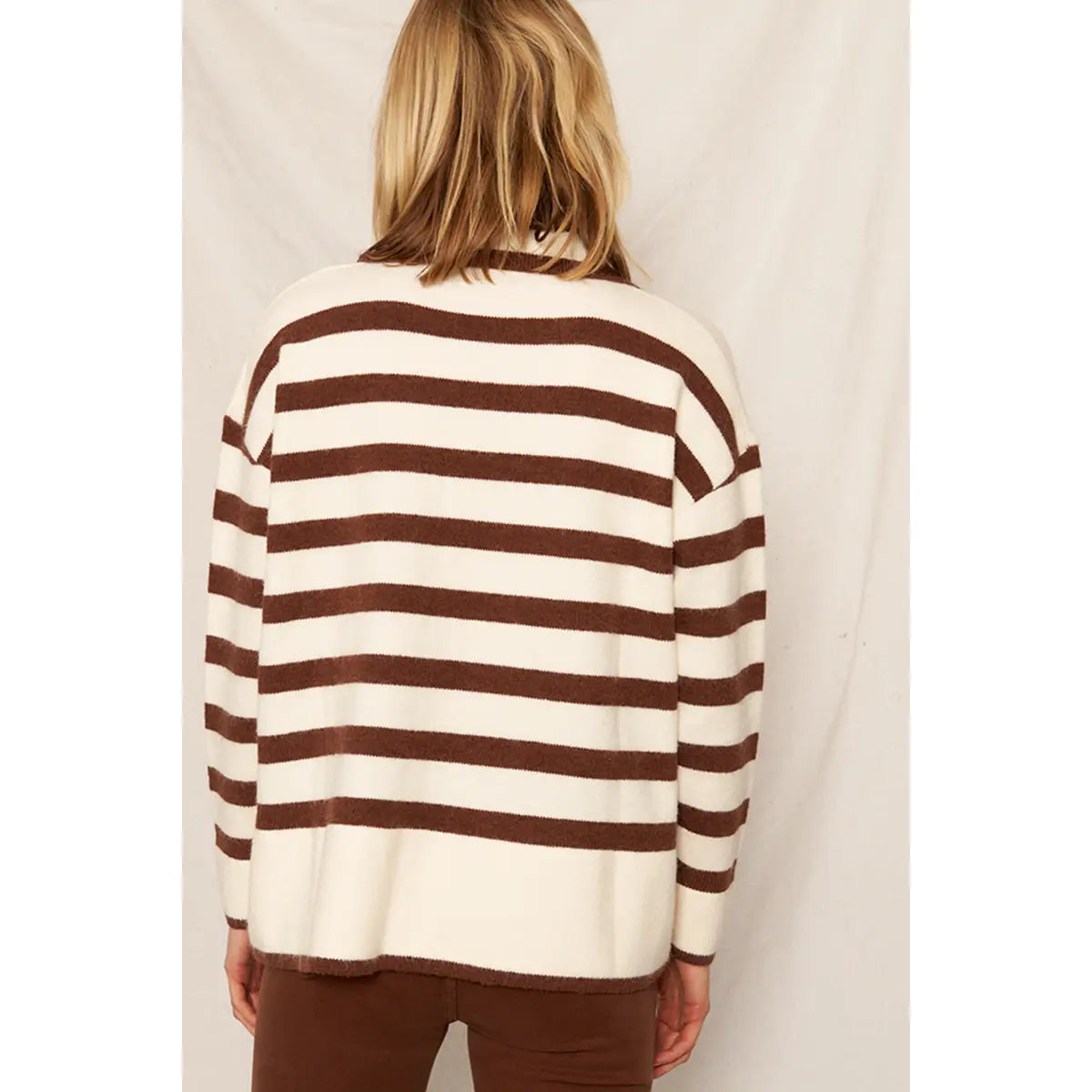 Striped Half-Zip Sweater