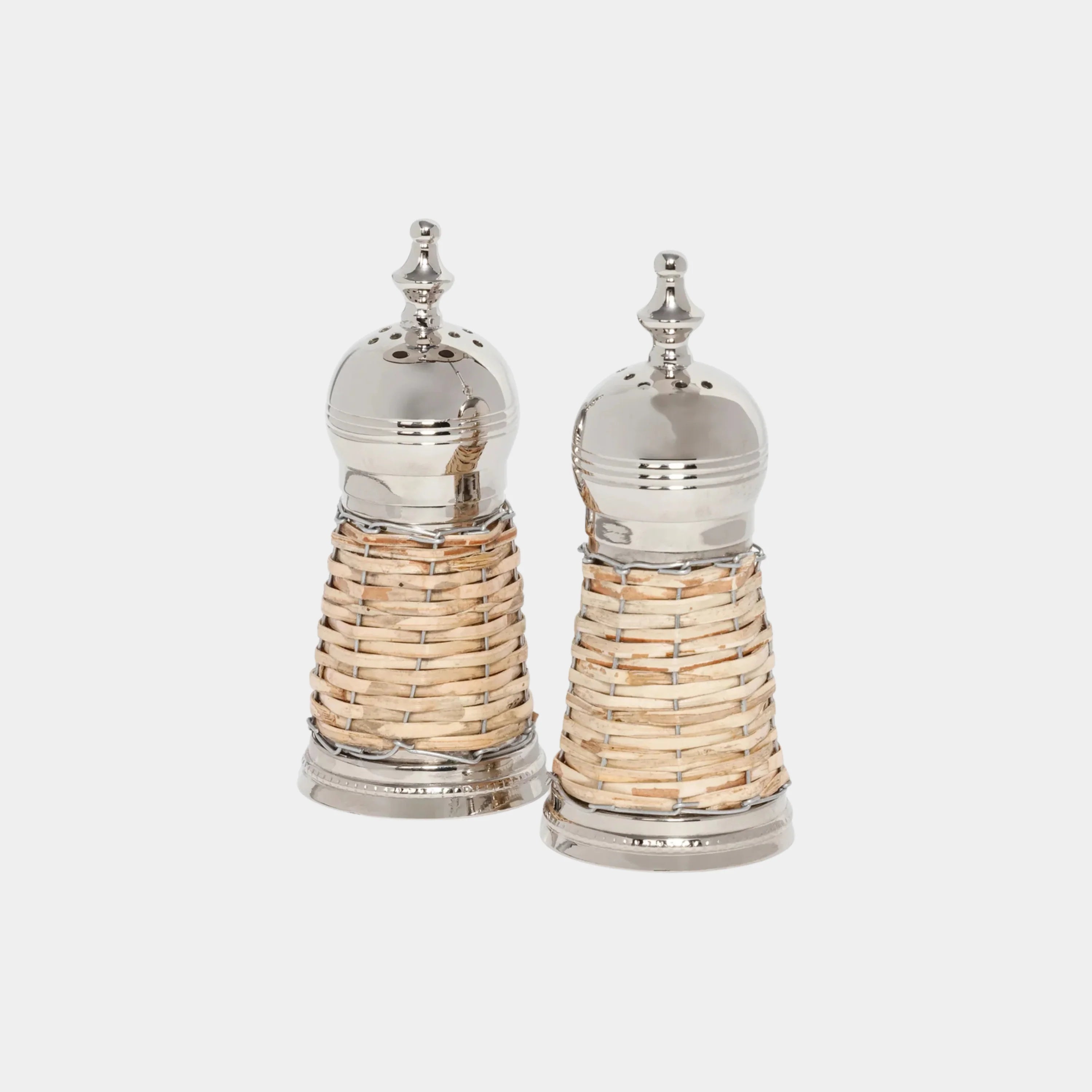 Cap Ferrat Rattan Covered Salt & Pepper Shaker