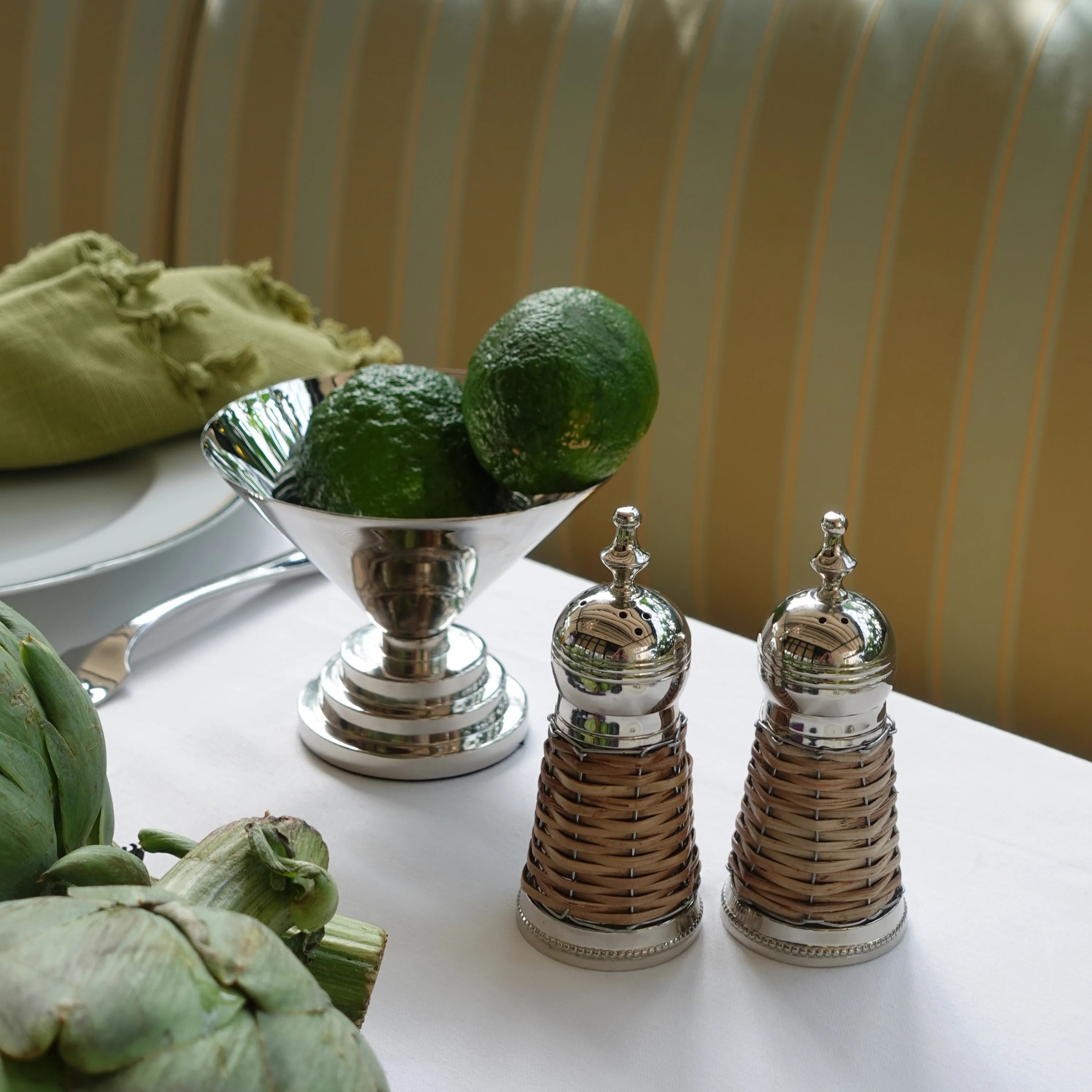 Cap Ferrat Rattan Covered Salt & Pepper Shaker