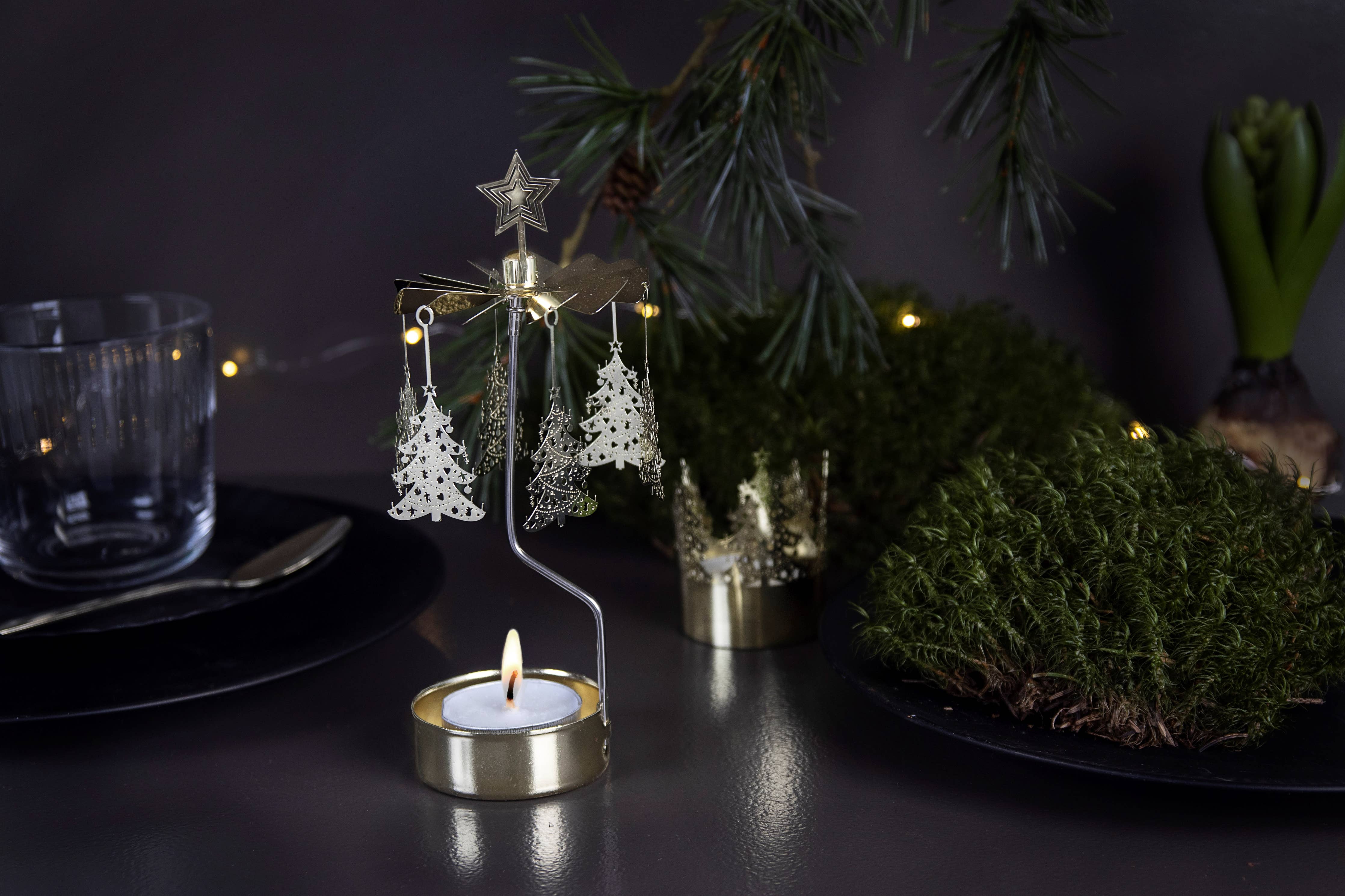 Christmas Tree Rotary Candleholder