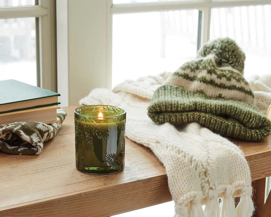 Frasier Fir Green Glass Candle