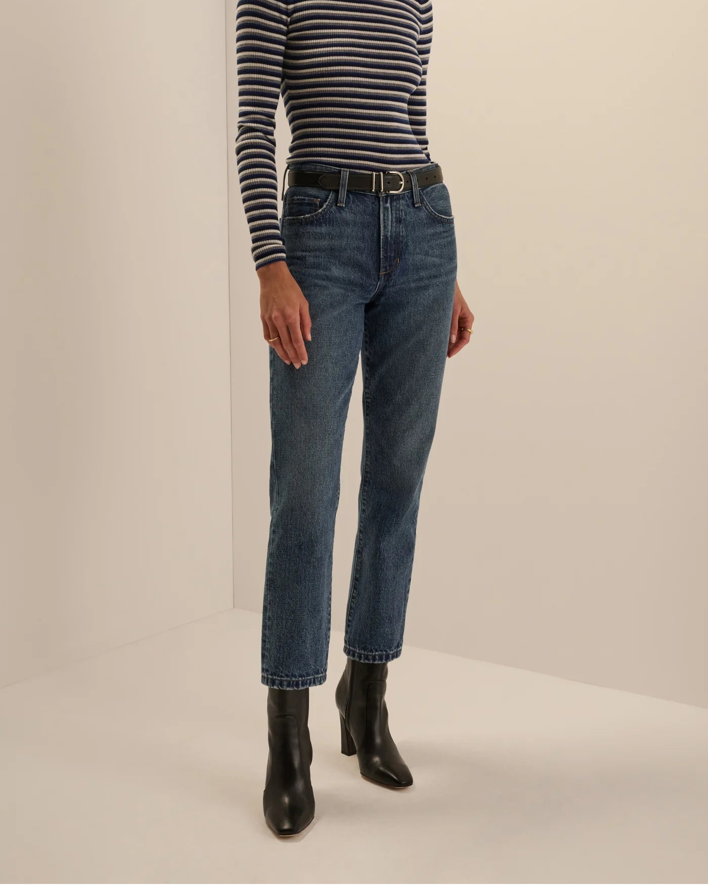 Dot Straight Ankle Jean