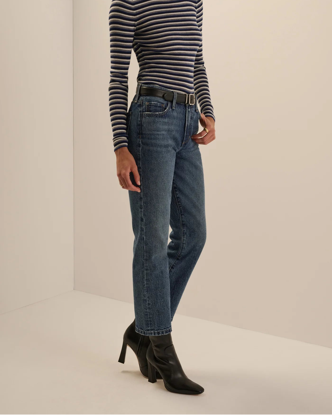Dot Straight Ankle Jean