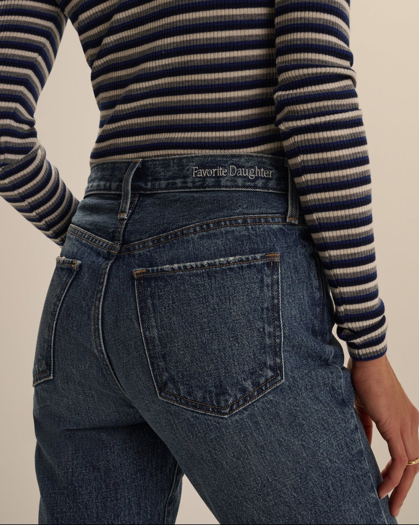 Dot Straight Ankle Jean