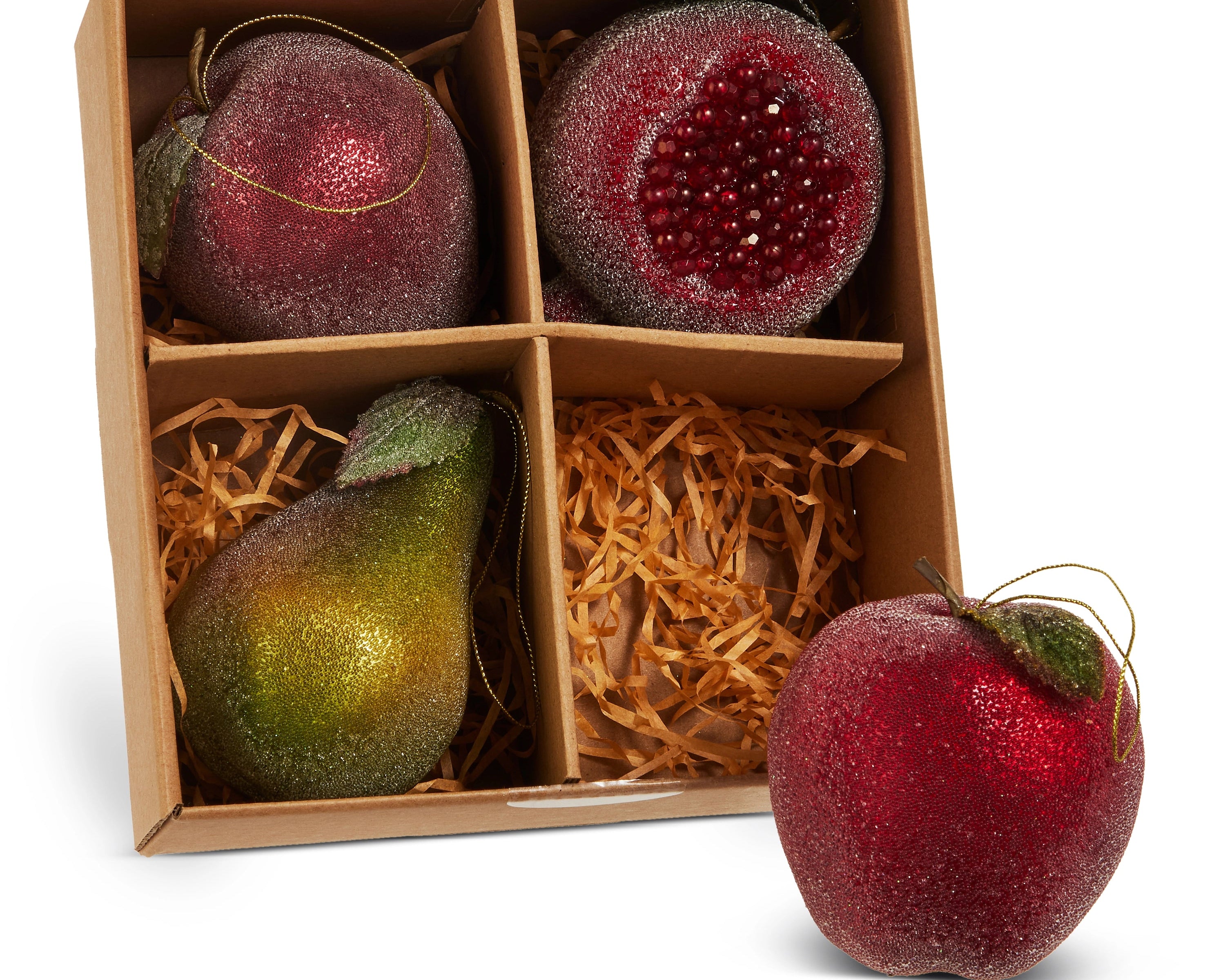 Sugared Fruit Ornaments