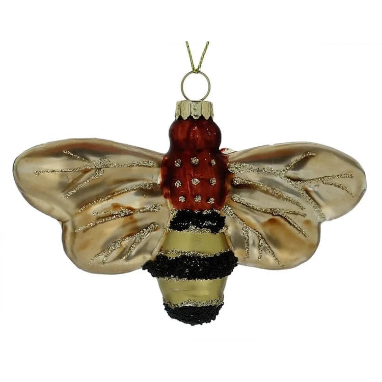 Glass Honey Bee Ornament