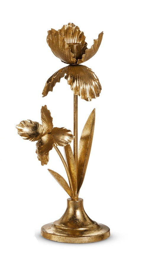Golden Bloom Candleholder