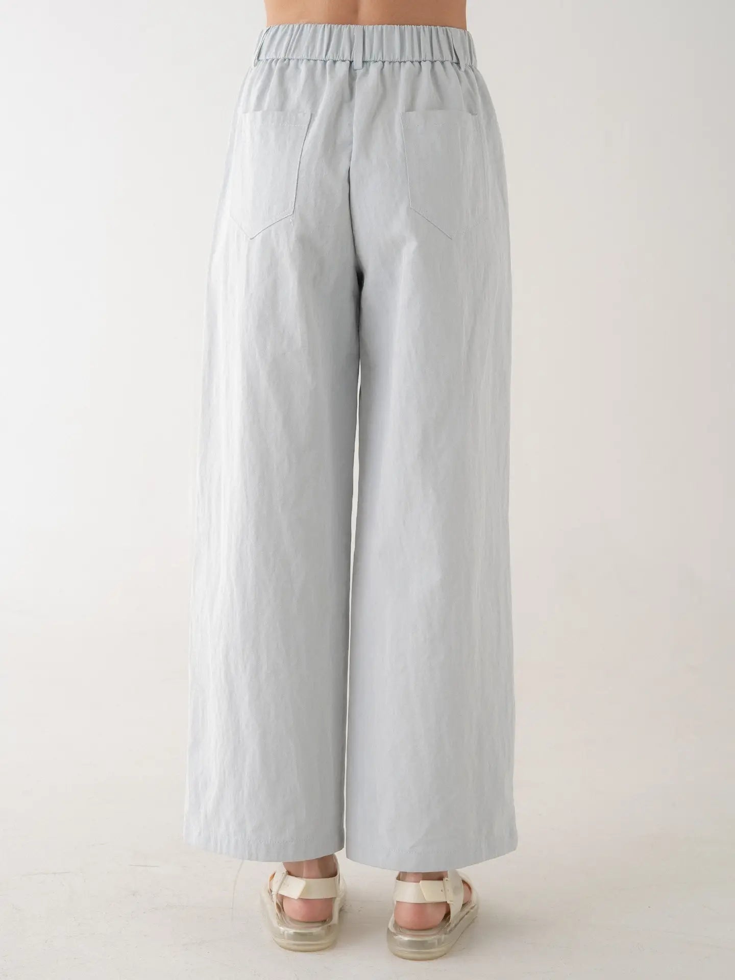 Tailored Light Blue Straight Leg Pants
