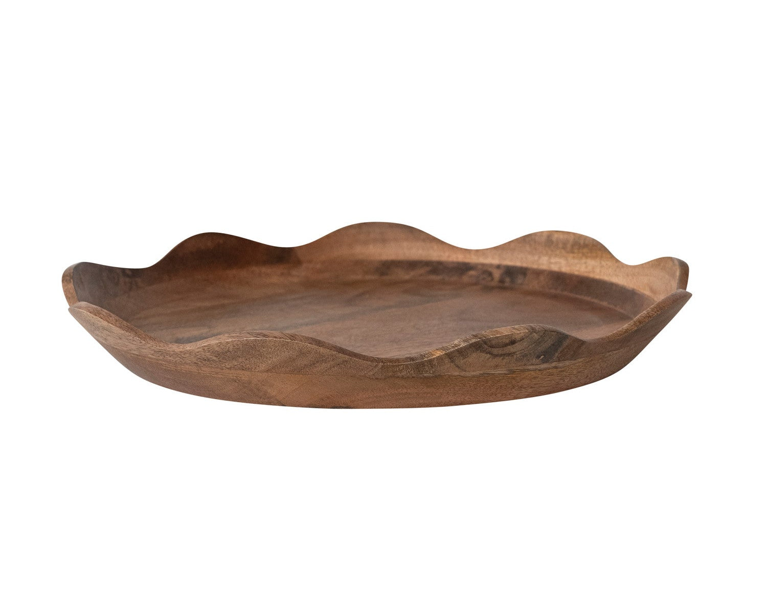 Mango Wood Scalloped Tray