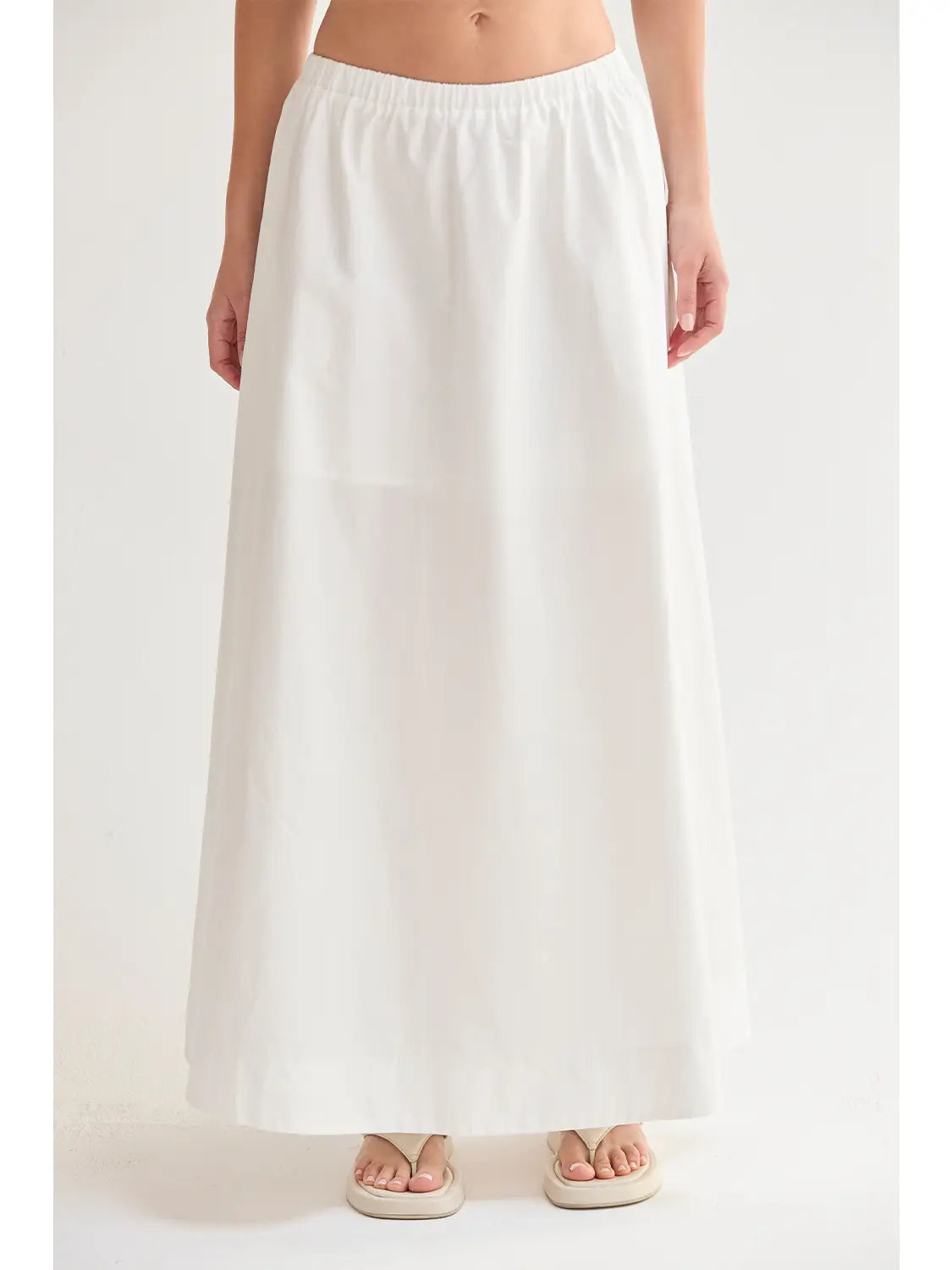 Margo Gathered Poplin Maxi Skirt