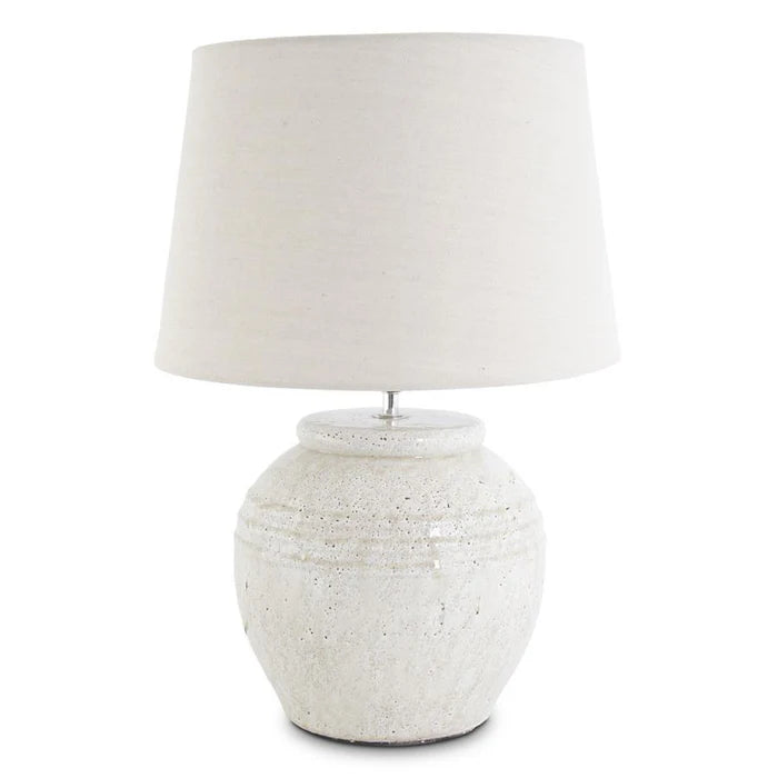 22" Sand Textured Lamp w/Cream Shade