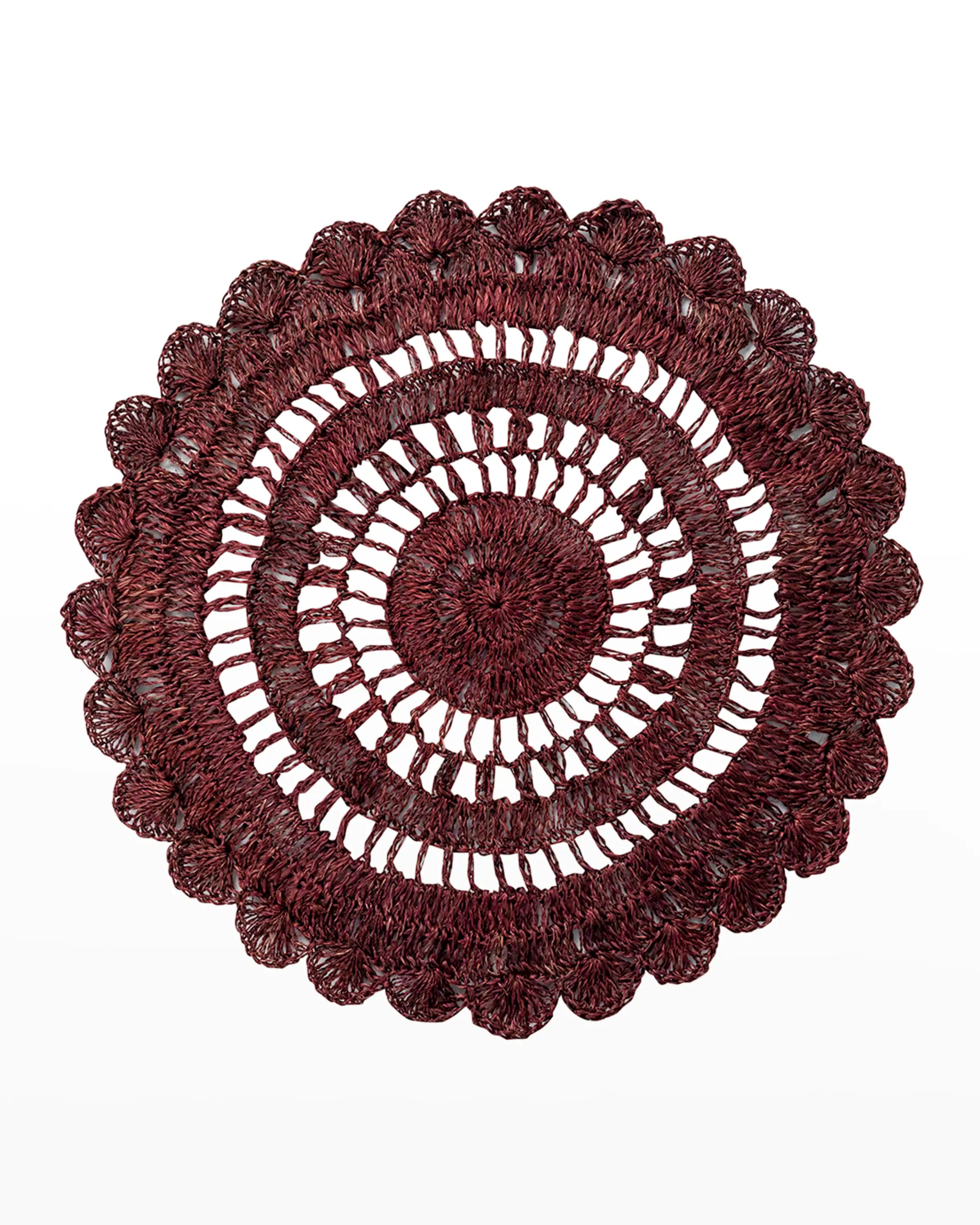 Placemat Macrame Cranberry