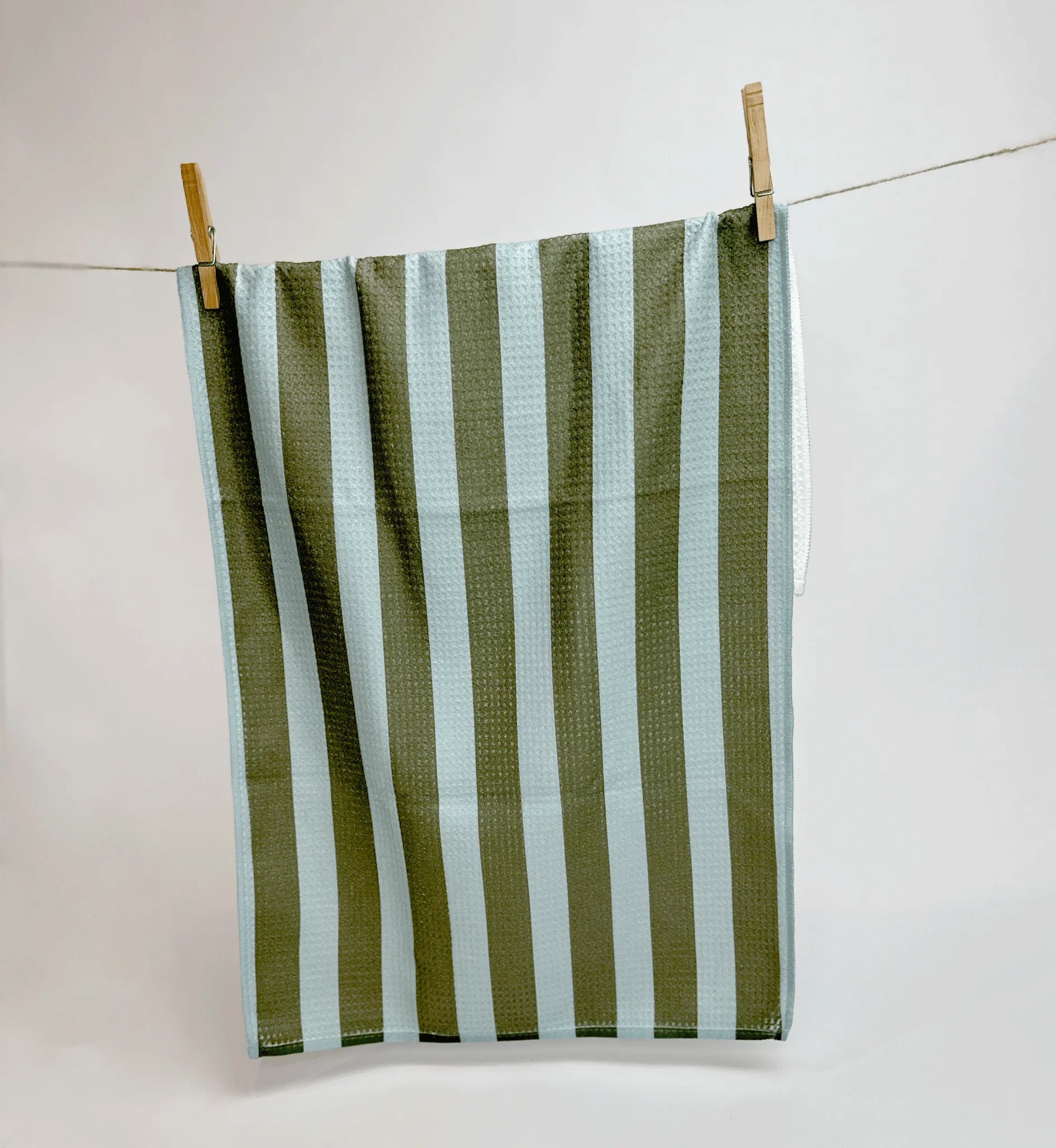 Olive and Blue Stripe Towel
