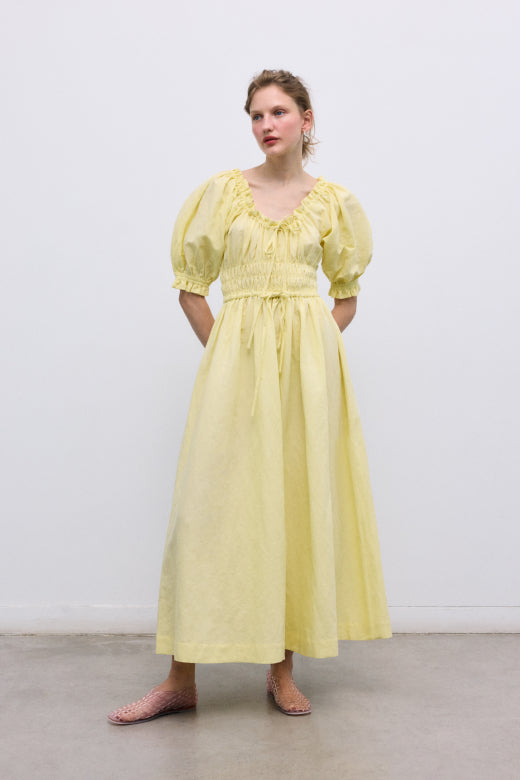 Amaryllis Soft Lemon Dress