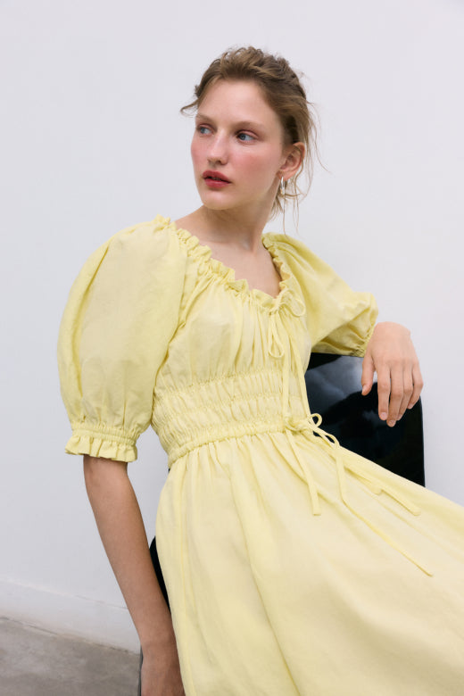 Amaryllis Soft Lemon Dress