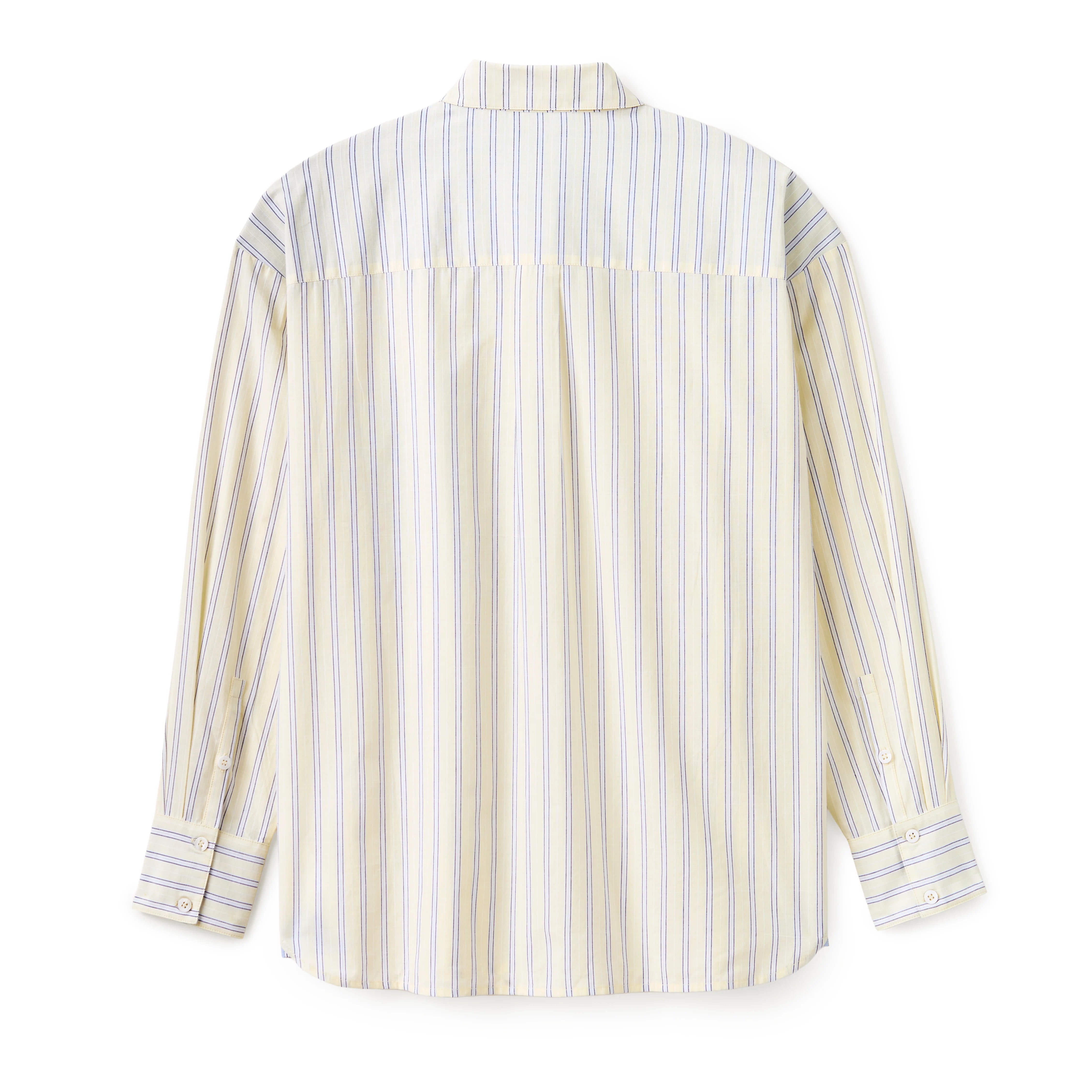 Penelope Button Shirt-Banana Stripe