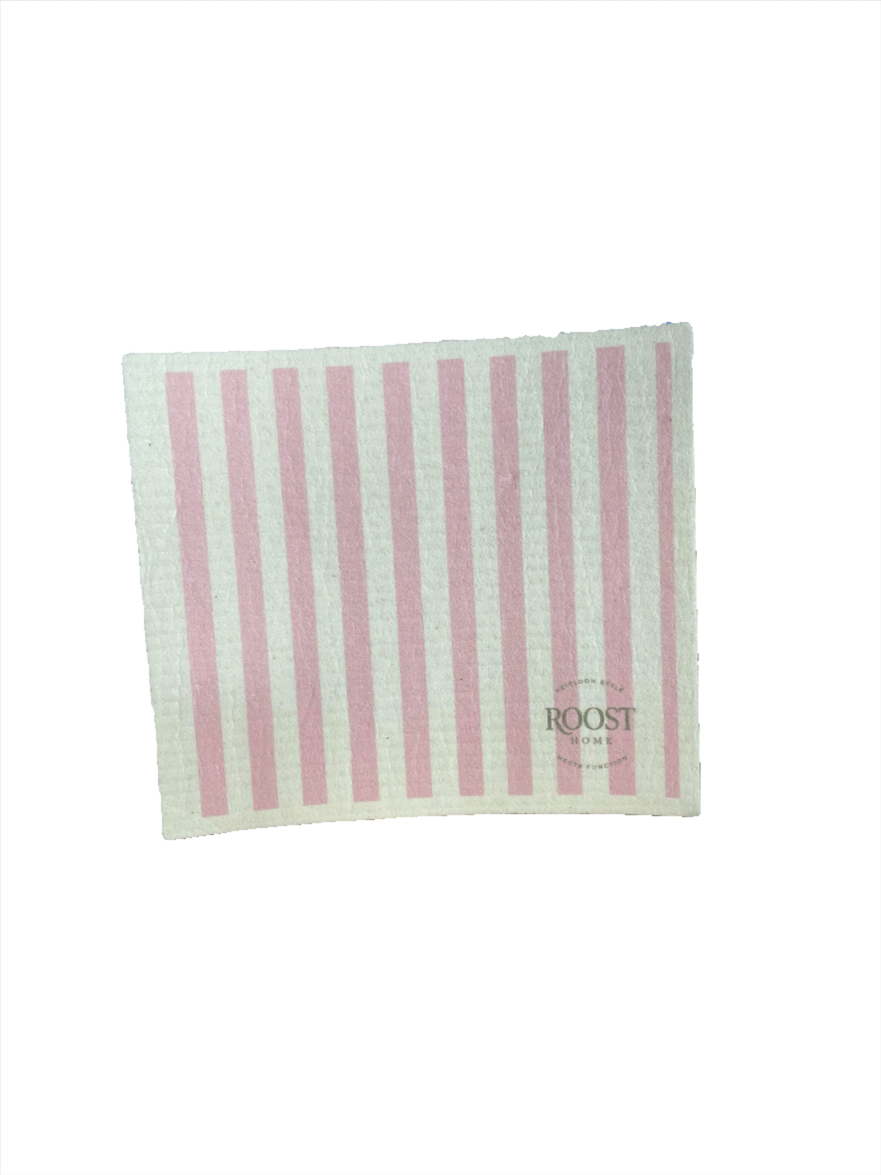 Pink Stripes Swedish Dishcloth
