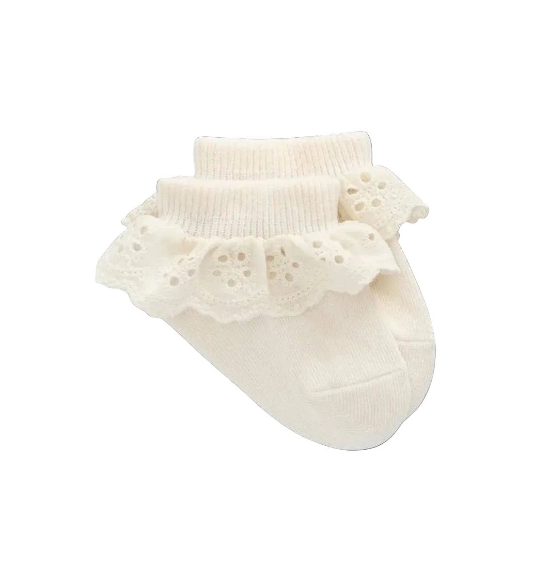 Frill Ankle Milk Socks