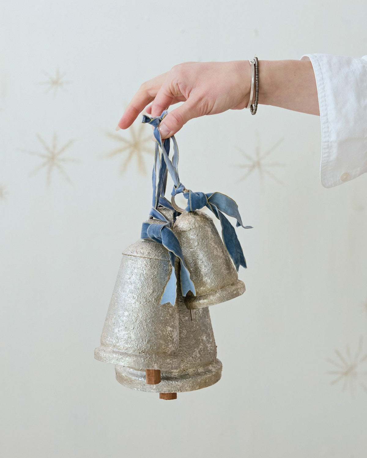 Blue Velvet Ribbon Bell