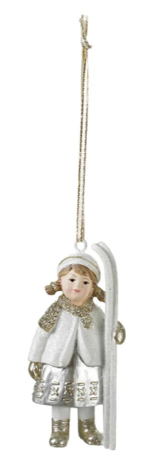 Child with Skis Ornament