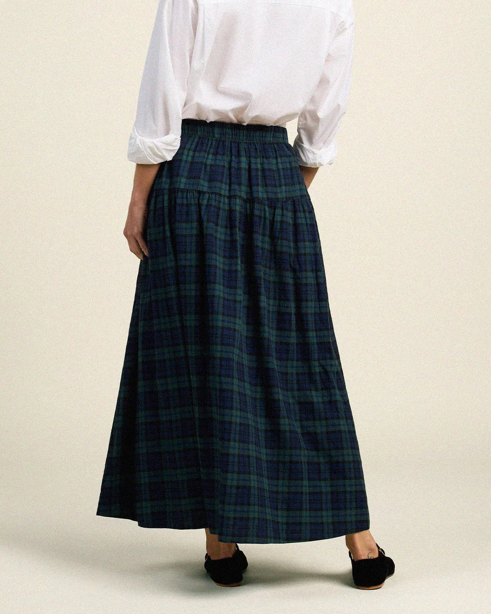 Felicity Plaid Midi Skirt