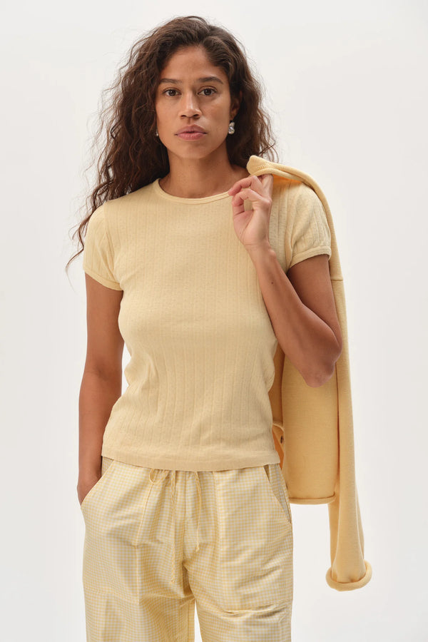 The Butter Pointelle Baby Tee