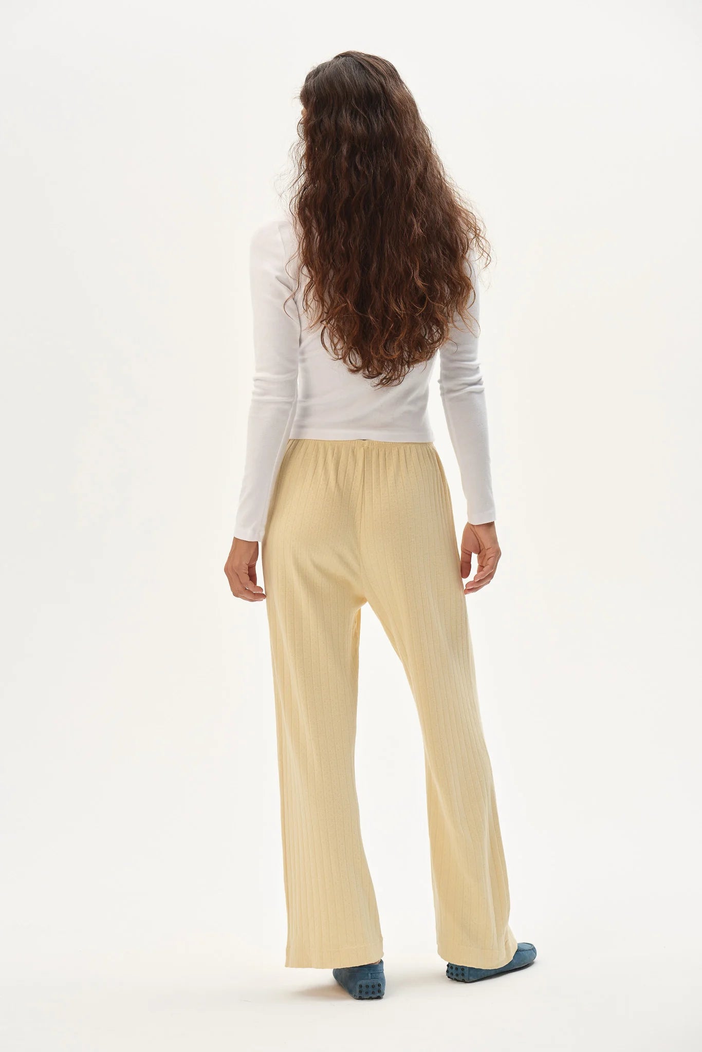 The Pointelle Butter Simple Crop Pant