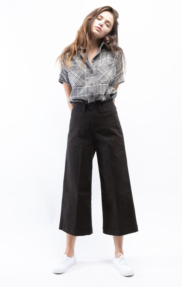 High-Rise Wide Leg Crop