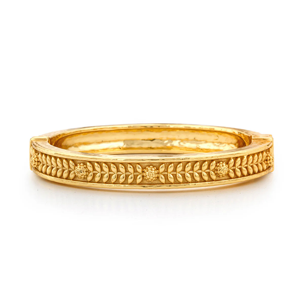 Berry Vine Gold Hinged Bangle