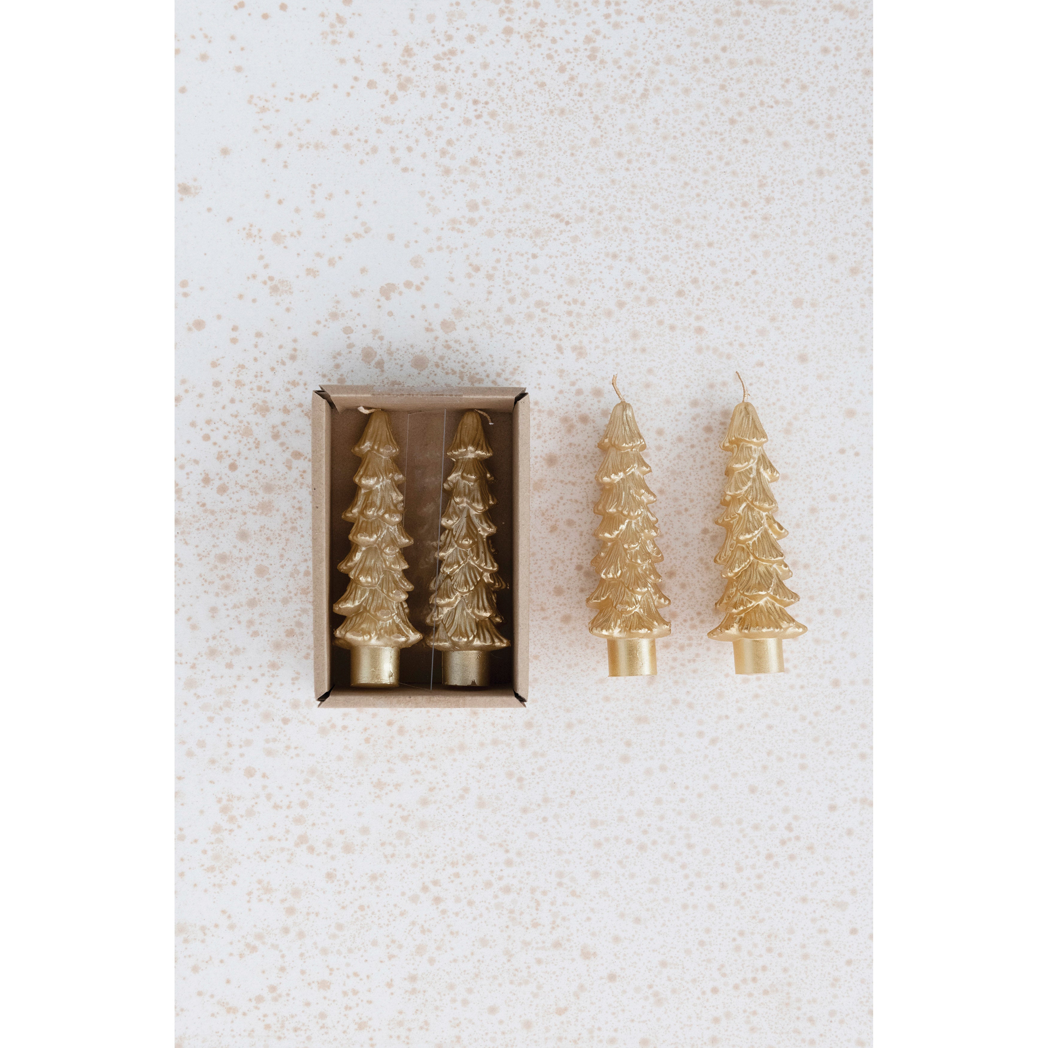 Gold Tree Taper Candles