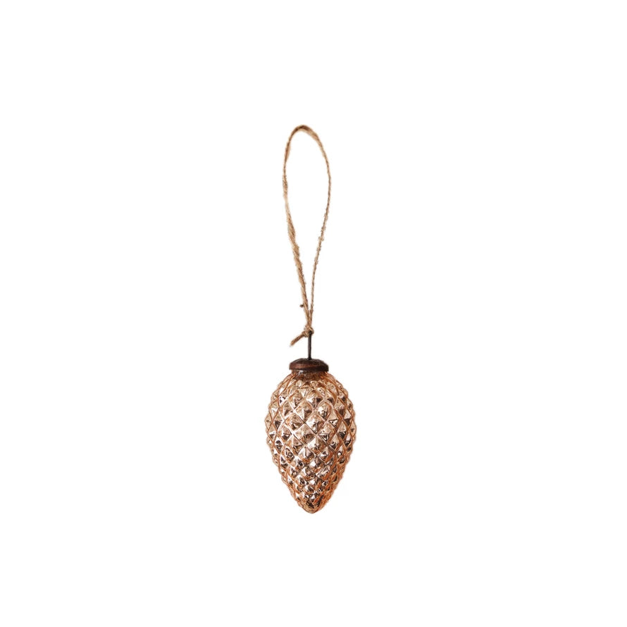 Mercury Glass Pinecone Ornament